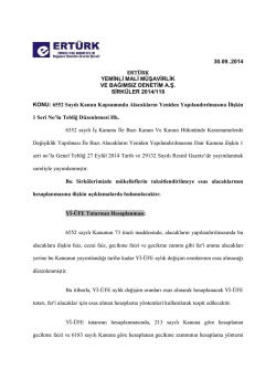 6552 Sayılı Kanun Kap