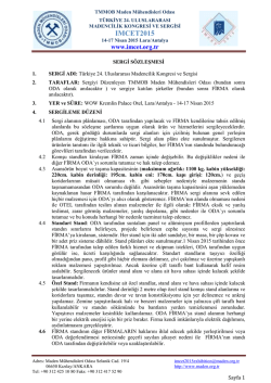 s&ouml;zleşme - T&uuml;rkiye 24. Uluslararası Madencilik Kongresi ve Sergisi