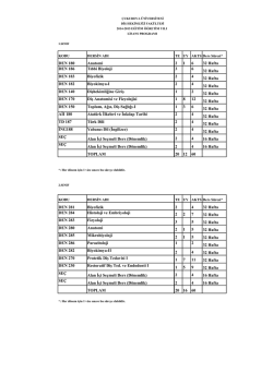 2014-2015 Lisans Programı i&ccedil;in Tıklayınız