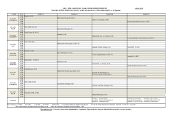2014-2015 G&uuml;z Vize Sınav Programı