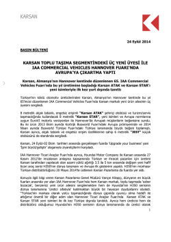 karsan toplu taşıma segmentindeki &uuml;&ccedil; yeni &uuml;yesi ile ıaa commercıal