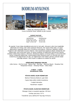 BORA JET HAVAYOLLARI İLE Cuma-Cumartesi