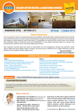 Seminer Detayları İ&ccedil;in Tıklayınız