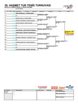 40+ - Antalya Tenis İhtisas ve Spor Kul&uuml;b&uuml;