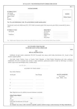 18 yaş altı 1. transfer işlemleri