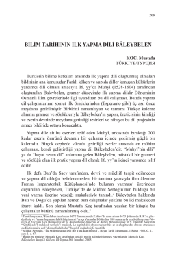 KO&Ccedil;, Mustafa-BİLİM TARİHİNİN İLK YAPMA DİLİ B&Acirc;LEYBELEN