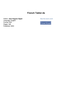 French Tabloi ds by Jean Hugues Oppel