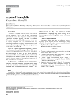 Acquired Hemophilia