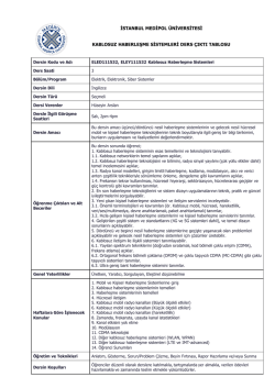 kablosuz haberleşme sistemleri