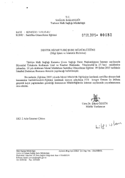 rc. SAĞLIK BAKANLIĞI - Trabzon Halk Sağlığı M&uuml;d&uuml;rl&uuml;ğ&uuml;