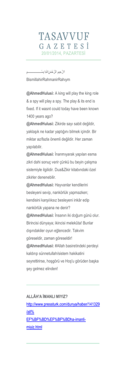 20/01/2014, PAZARTESİ