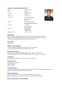 Yrd.Do&ccedil;.Dr. G&Ouml;KHAN VELİ K&Ouml;KT&Uuml;RK