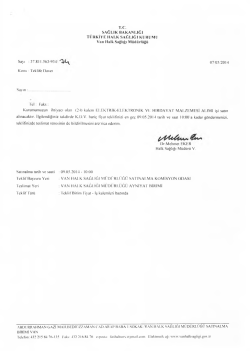 T.C. SAĞL IK BAKANLIĞI T&Uuml;RKİYE HALK SAĞLIĞI KURUMU Van