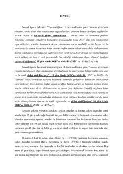 Anonim şirketlerin y&ouml;netim kurulu &uuml;yesi olan or