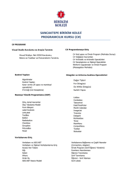 Programcılık Kursu