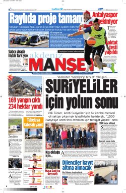 Antalyaspor &ccedil;ekiniyor