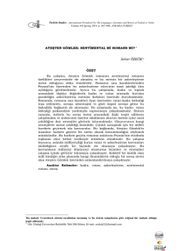 ATEŞTEN G&Ouml;MLEK: SENTİMENTAL Mİ ROMANS