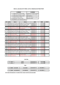 a grubu okullararası futbol genç erkekler fikstürü b grubu