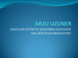 Eğitim ve Araştırma Hastaneleri - Arzu Uzuner
