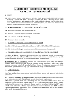 genel satış şartnamesi