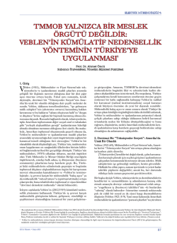 tmmob yalnızca bir meslek &ouml;rg&uuml;t&uuml; değildir