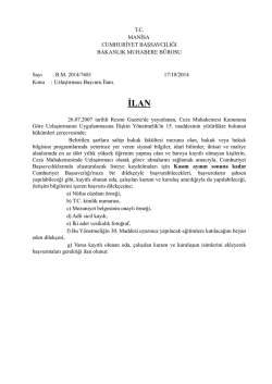 Uzlaştırmacı İlanı