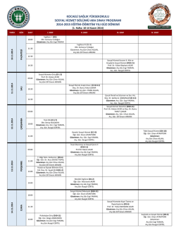 Sınav Programı İ&ccedil;in Tıklayınız
