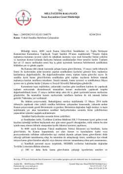 T.C. MİLL&Icirc; EĞİTİM BAKANLIĞI İnsan Kaynakları Genel M&uuml;d&uuml;rl&uuml;ğ&uuml;