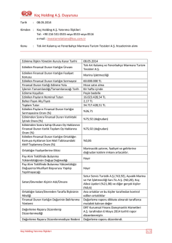 Tek Art Kalamış ve Fenerbah&ccedil;e Marmara Turizm