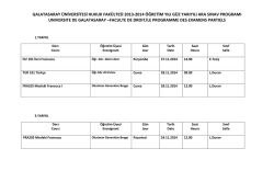 Hukuk Fak&uuml;ltesi 2014-2015 g&uuml;z yarıyılı se&ccedil;meli ders ara sınav