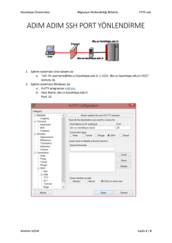 SSH Tunnel işlemi dok&uuml;manı - BBM473 - VTYS LAB