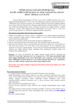 kamu g&ouml;revlisi olmayan ase ilan metni