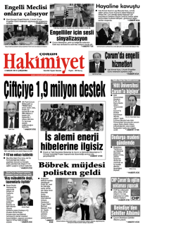 (3 aral\375k.qxd) - Çorum Hakimiyet Gazetesi