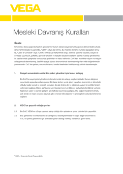 Mesleki Davranış Kuralları