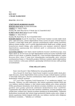 İlgili y&uuml;r&uuml;tmeyi durdurma kararı i&ccedil;in tıklayınız - T&uuml;rk Eğitim-Sen