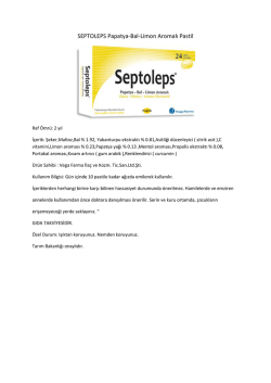 SEPTOLEPS Papatya-Bal-Limon Aromalı Pastil