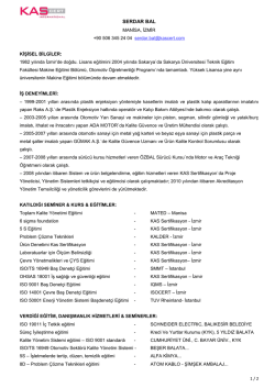 SERDAR BAL - KAS Sertifikasyon