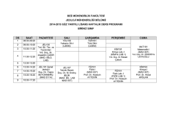 beü mühendislik fakültesi jeoloji mühendisliği bölümü 2014-2015
