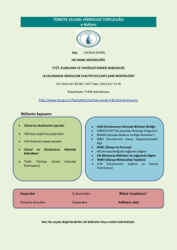 Ekim 2014 Hidroloji B&uuml;lteni - Devlet Su İşleri Genel M&uuml;d&uuml;rl&uuml;ğ&uuml;
