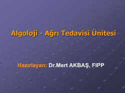 Algoloi-Aðrý Tedavisi - Doç.Dr.Mert AKBAŞ,FIPP