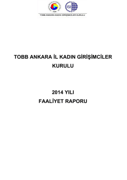 faaliyet raporu - Ankara Sanayi Odası
