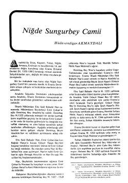 Niğde Sungurbey Camii