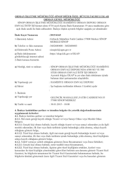 Hamidiye Deposu İstif İhale İlanı