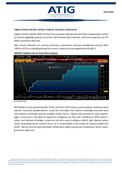 İngiltere Merkez Bankası 10 Nisan Toplantı Tutanakları a&ccedil;ıklanacak