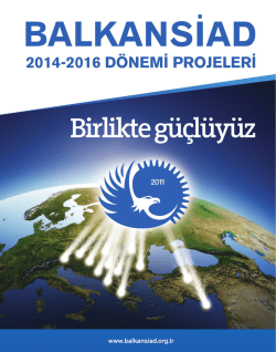Balkansiad 2014-2016 D&ouml;nemi Projeleri