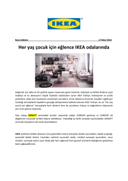 Her yaş &ccedil;ocuk i&ccedil;in eğlence IKEA odalarında
