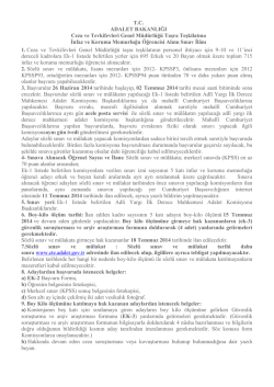 T.C. ADALET BAKANLIĞI Ceza ve Tevkifevleri Genel M&uuml;d&uuml;rl&uuml;ğ&uuml;