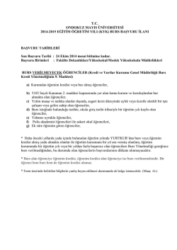 İlan metni i&ccedil;in tıklayınız. - Ondokuz Mayıs &Uuml;niversitesi
