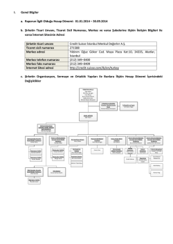 30 Eylul 2014 Faaliyet Raporu