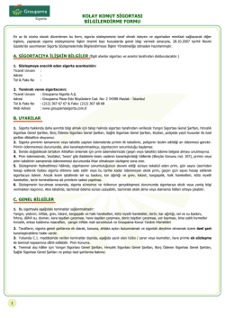 Kolay Konut Bilgilendirme Formu